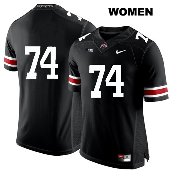 Ohio State Buckeyes Women's Max Wray #74 White Number Black Authentic Nike No Name College NCAA Stitched Football Jersey MX19U44ZW